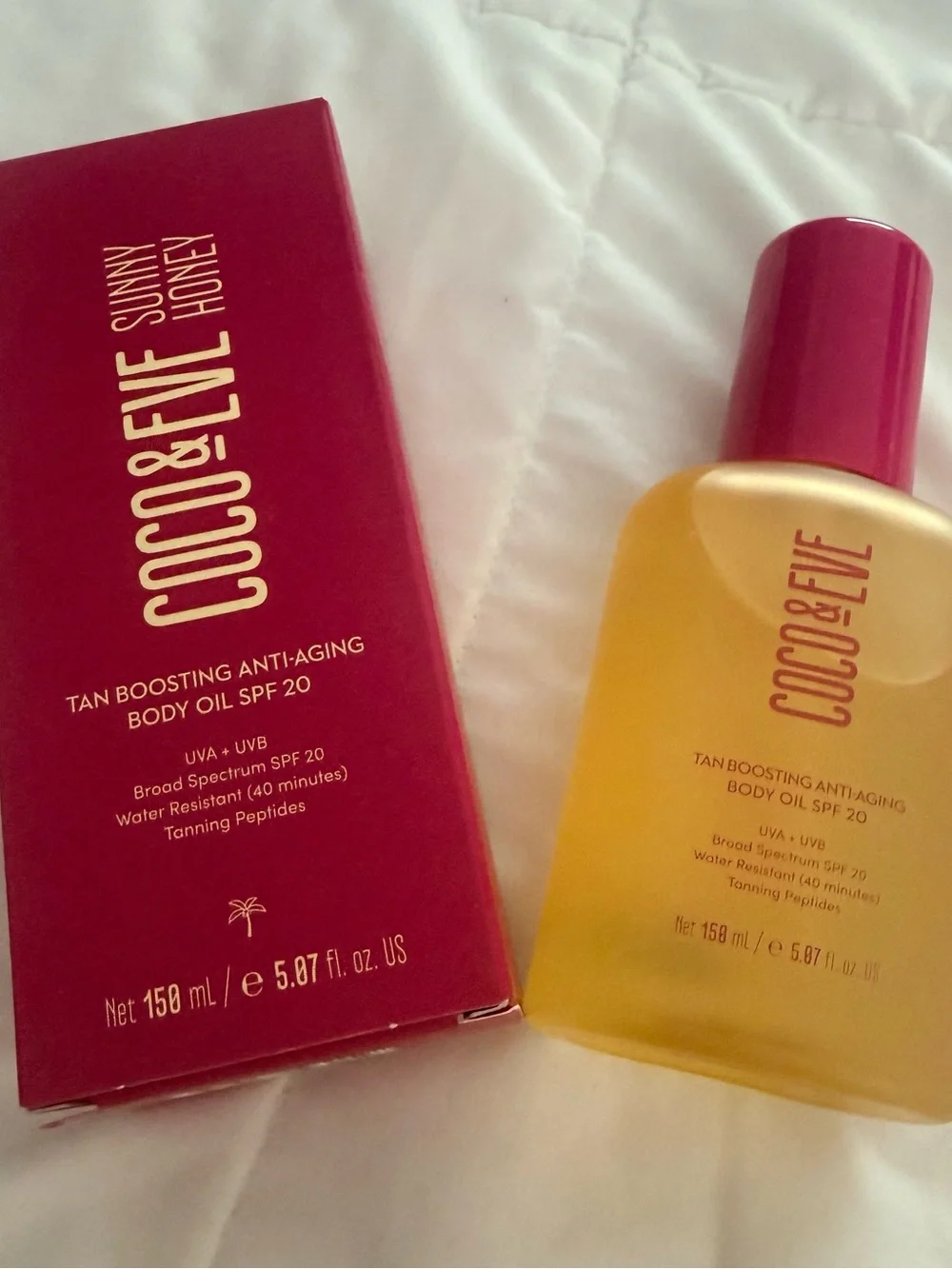 Sunny Honey Tan Boosting Anti-Aging Body Oil SPF 20 - Pink/Gold